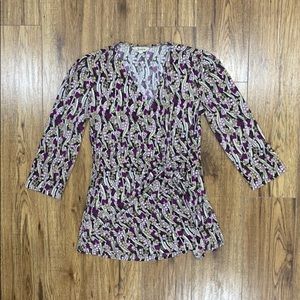 Retro like 70s mid sleeve blouse